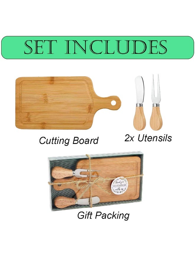 Home Smart Bamboo Cheese Board Rectangular cheese board with Utensils and Gift Packing Ideal for Food Serving and Perfect addition in your Kitchen. - Image 3